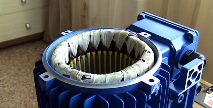 Generator aus einem Asynchronmotor