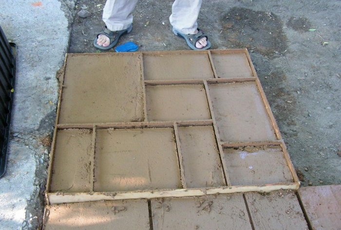 DIY betonová podložka
