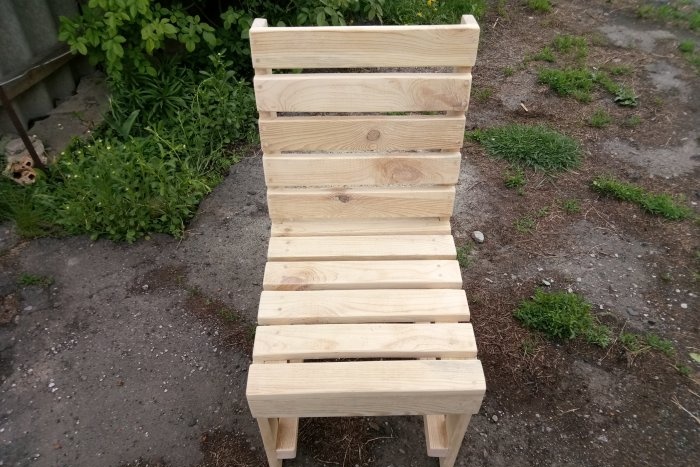DIY ahşap bahçe sandalyesi