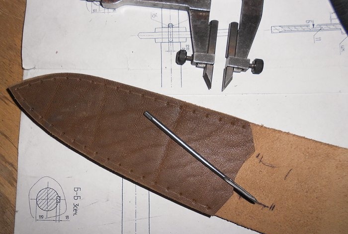 Cómo coser una funda de cuchillo