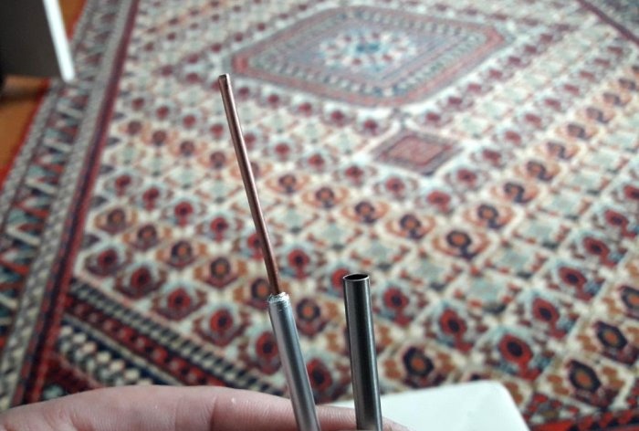 Thin soldering iron tip