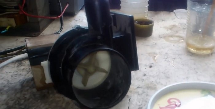 Dränkbar pump från en tvättmaskinspump