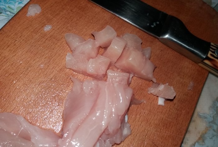 Costeletas de frango sem moedor de carne