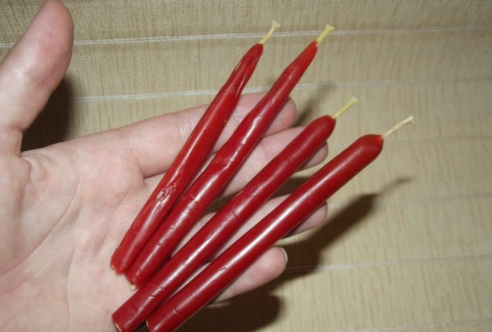How to make red candles