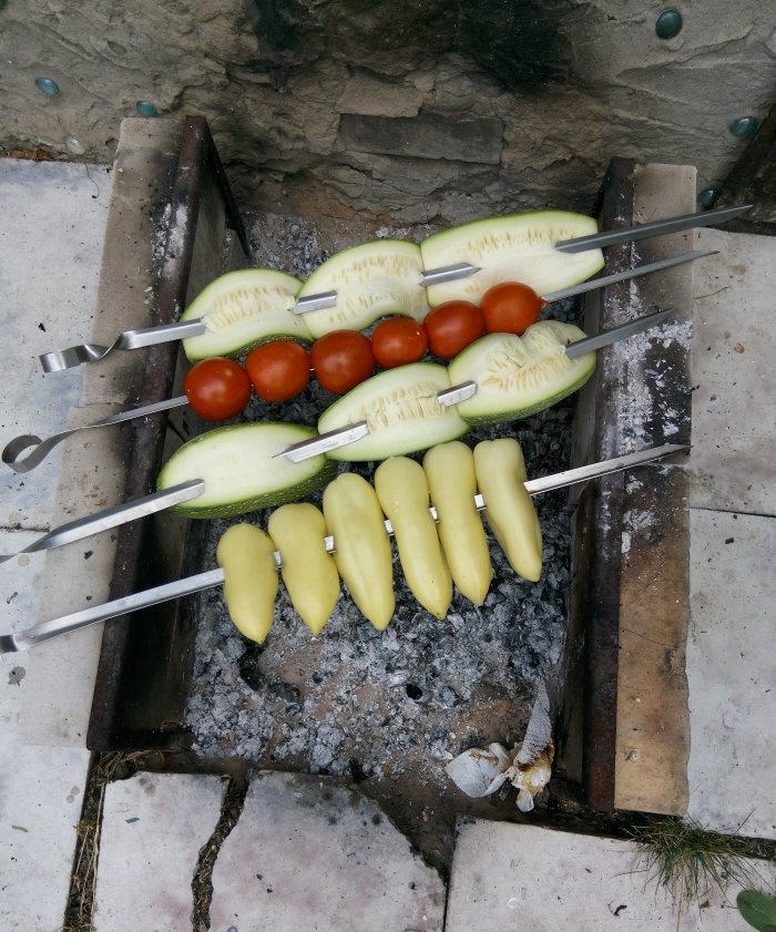 Espetinho de carne tenra