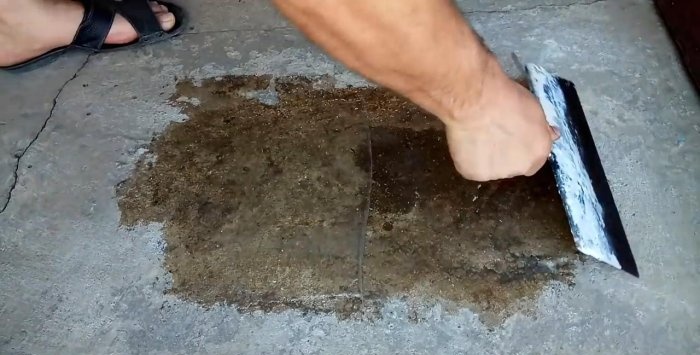 Skumlakk for maling av betonggulv