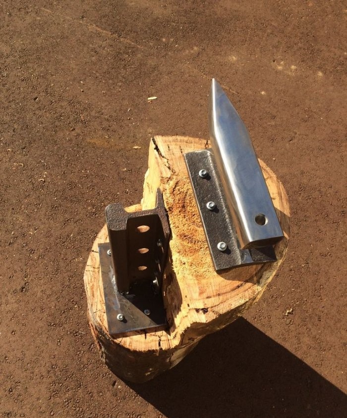 Anvil made from a piece of rail