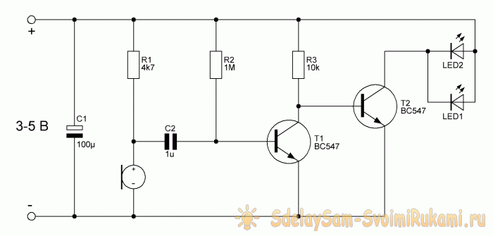 Intermitent acústic LED