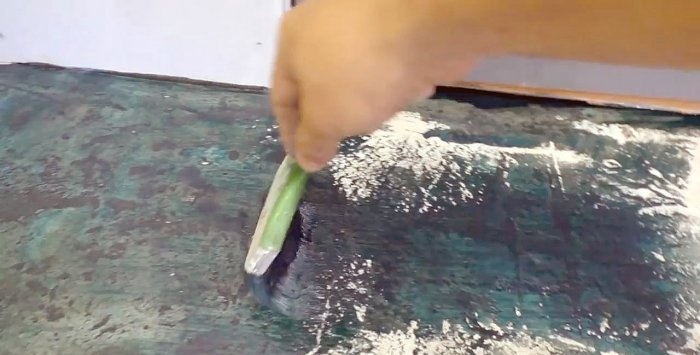 Gør-det-selv marmorbetongulv i garagen