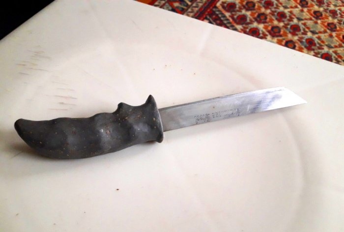 Cold welded knife handle