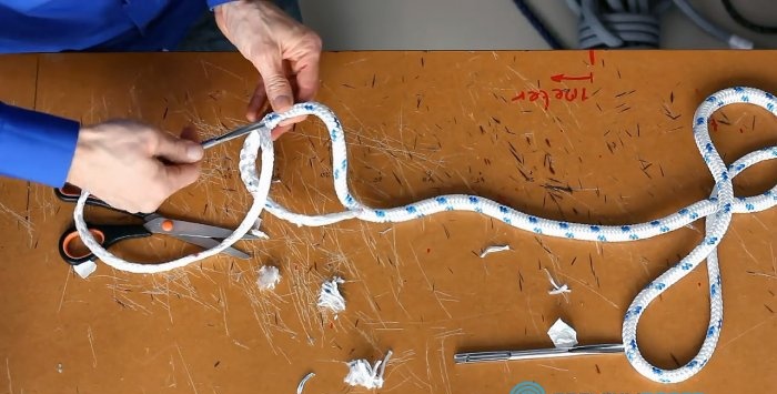 Hoe maak je een mooie lus aan een gevlochten touw