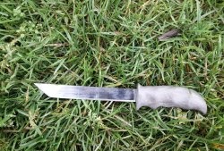 Cold welded knife handle