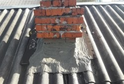 How to eliminate gaps between the chimney and slate