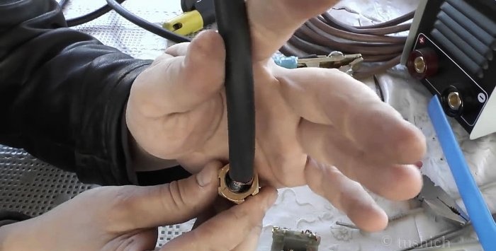 Einfacher Schweißkabelanschluss ohne Löten
