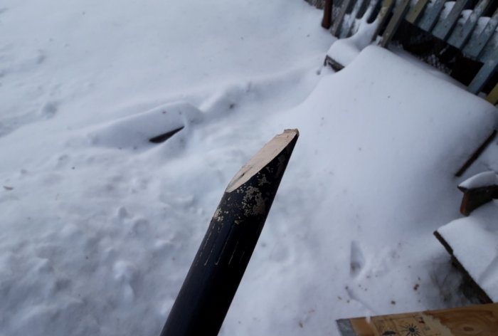 DIY kahoy na snow shovel