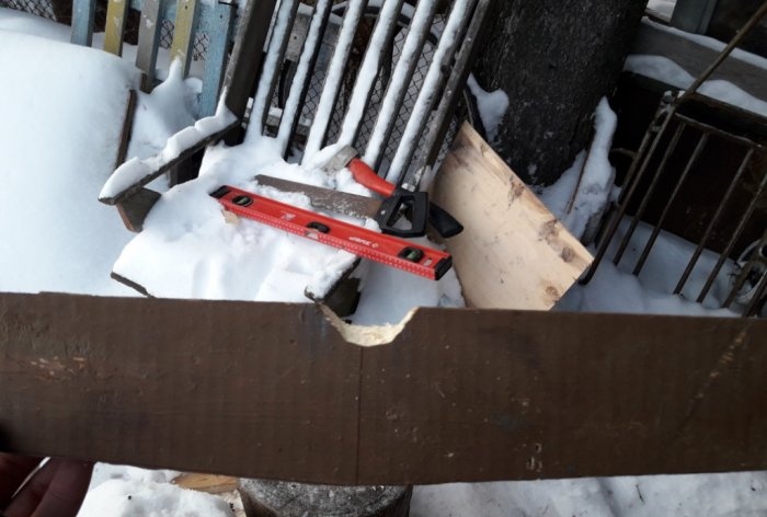 DIY kahoy na snow shovel