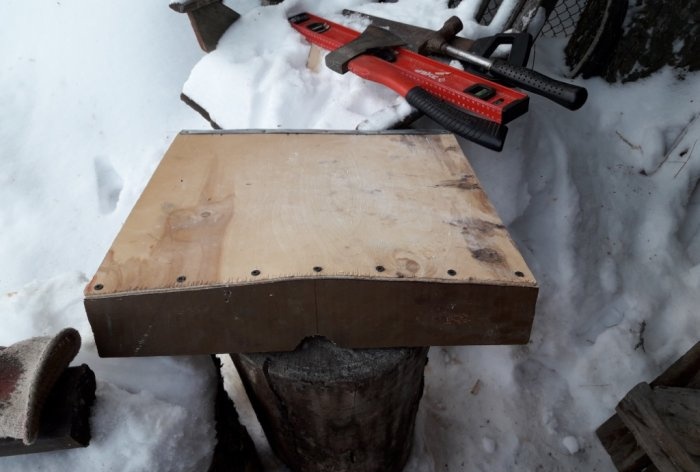 Pala de neu de fusta de bricolatge