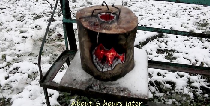 La súper estufa de leña arde durante más de 6 horas