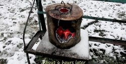 תנור עץ סופר, נשרף יותר מ-6 שעות