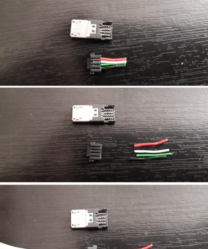 Reparatie van USB-micro-USB-kabel