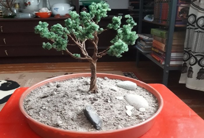 DIY τεχνητό δέντρο μπονσάι
