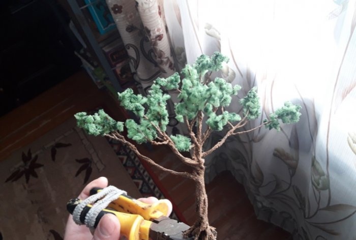 Sztuczne drzewko bonsai DIY