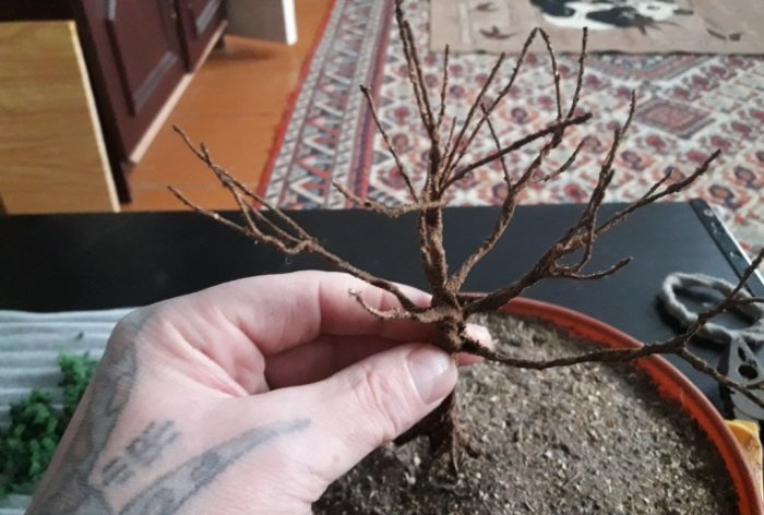 DIY artificial bonsai tree