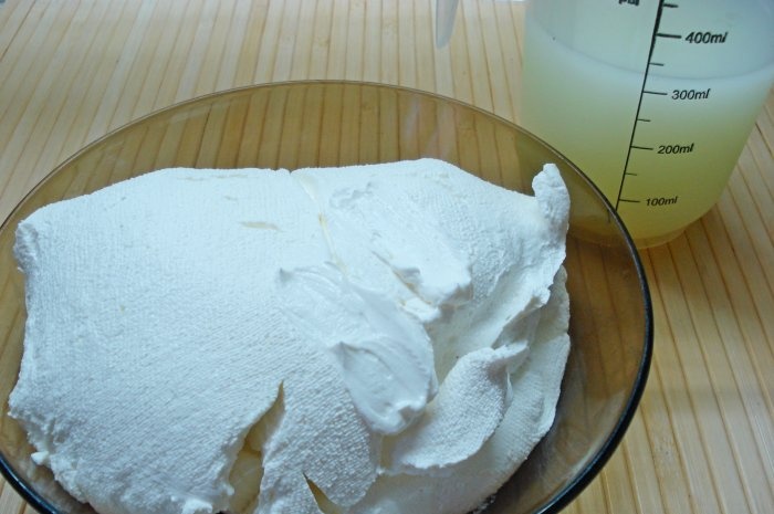 Homemade cottage cheese