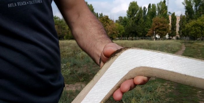 Boomerang de restos de laminado