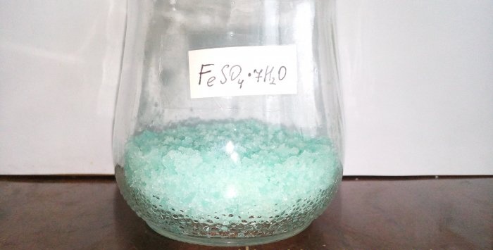 Una forma rápida de obtener sulfato ferroso a partir de fertilizantes.
