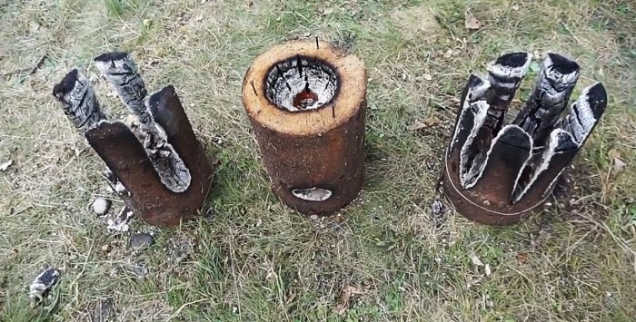 Trei opțiuni pentru a face o lumânare finlandeză dintr-un buștean