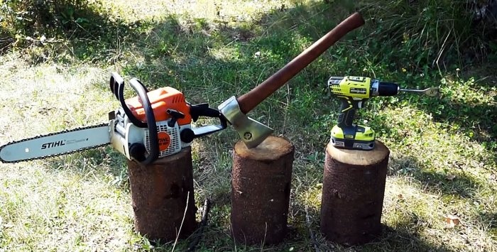 Three options for making a Finnish candle from a log