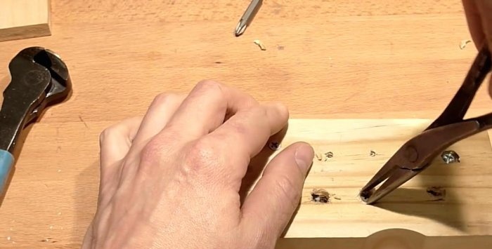 Methods for removing stripped and broken wood screws