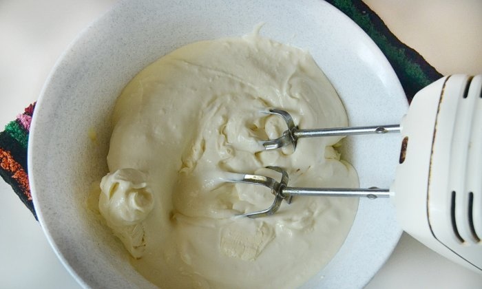 Butter from cream