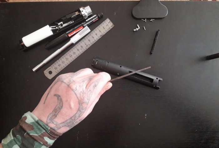 Modification of a gas soldering iron