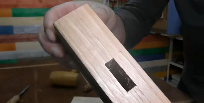 Making a tenon socket using a drilling machine