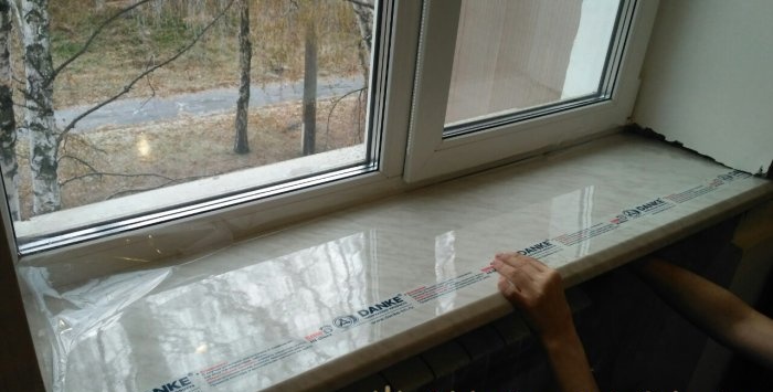 How to install a window sill if the window is already standing