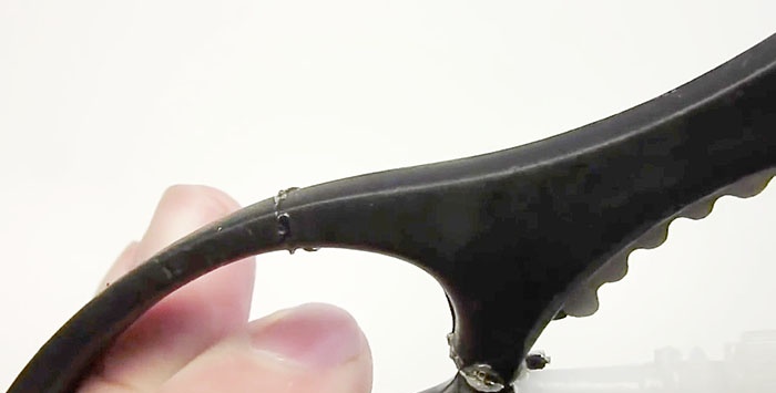 Repair of plastic scissor handle