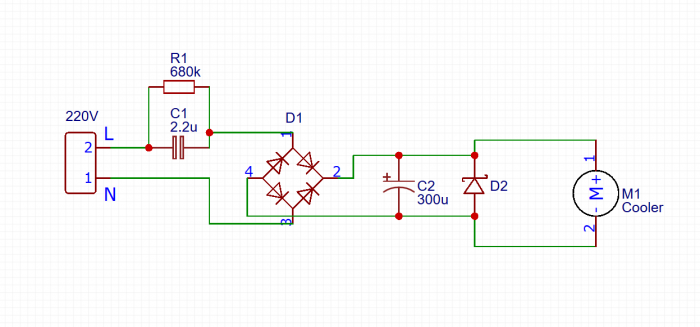 Как да захранвате охладител за охлаждане на LED матрица на 220 V
