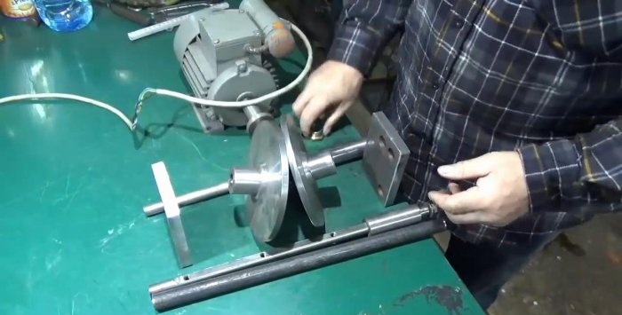 Homemade threading machine