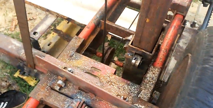 How to make a sawmill from scrap materials