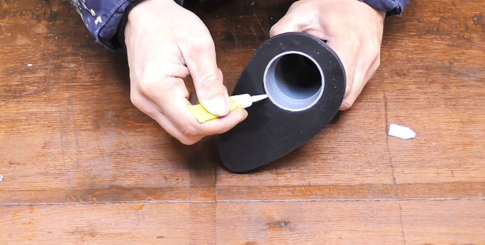 Cable reel mula sa isang plastic canister