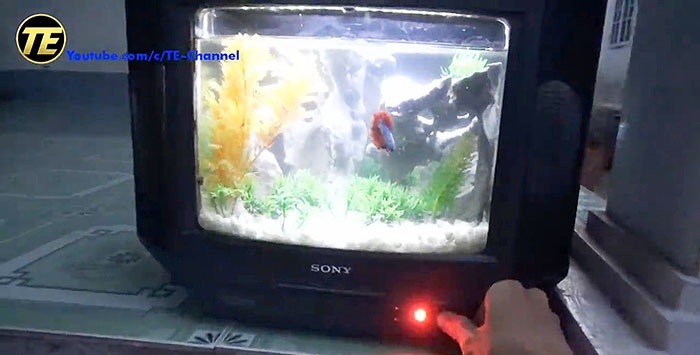 Hoe maak je een aquarium van een oude tv
