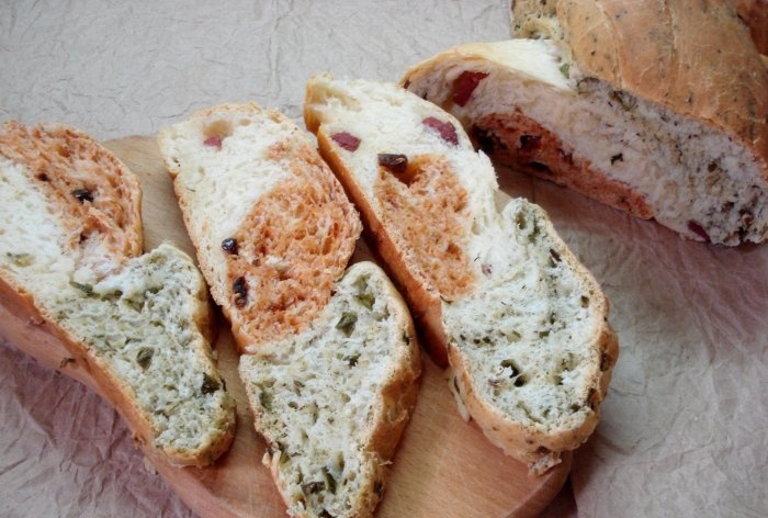 Three flavors of the most delicious sandwich bread