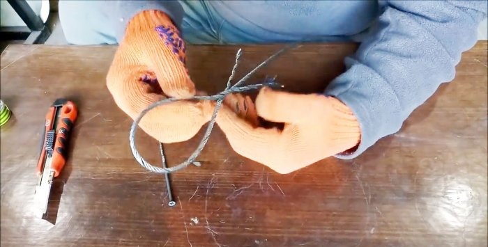 Cara jalinan hujung tali menjadi gelung