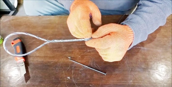 วิธีถักปลายเชือกให้เป็นวง