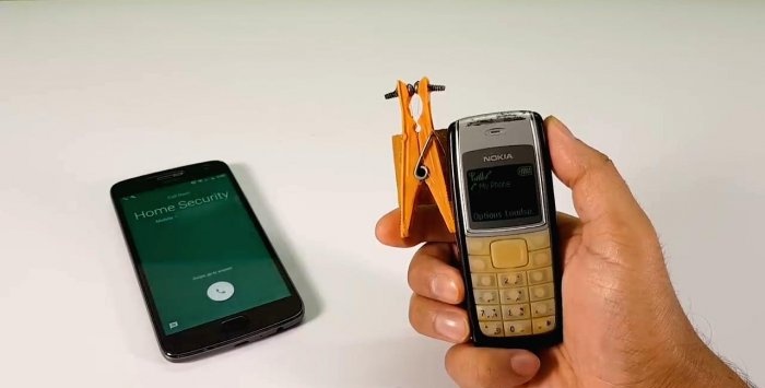 Най-простата GSM аларма от стар телефон