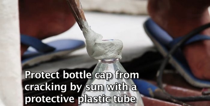 Wie man aus einer Flasche eine Solarlampe macht