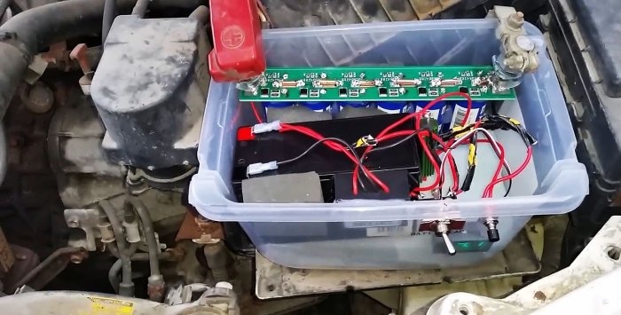 Supercapacitors instead of a battery in a car