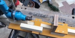 The simplest lathe from a drill